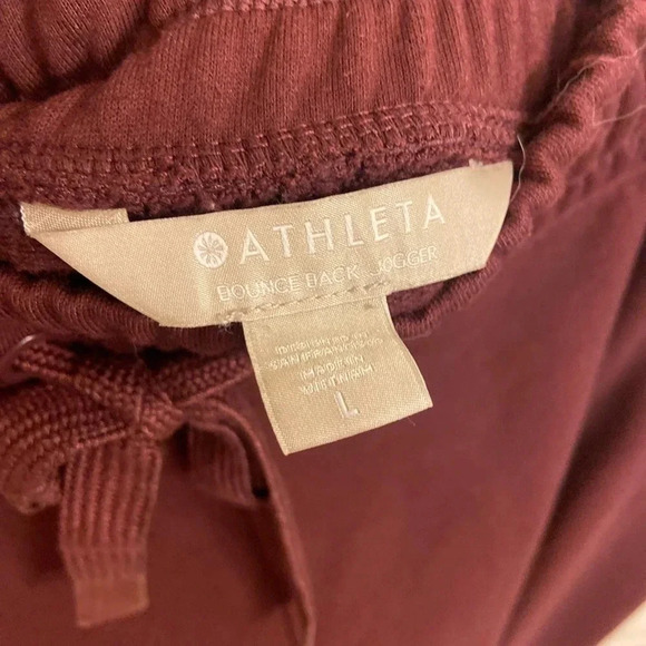 Athleta Bounce Back Jogger Sweat Pant Burgundy Size Large - Picture 8 of 10